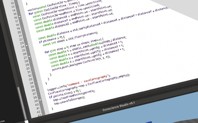 L'éditeur de code de Conscience Studio